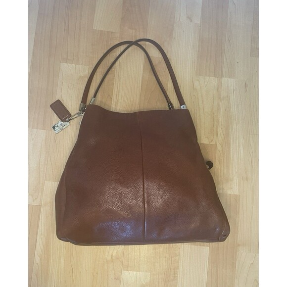 Coach Phoebe Madison Boho Leather Shoulder Bag Brown - Picture 3 of 14